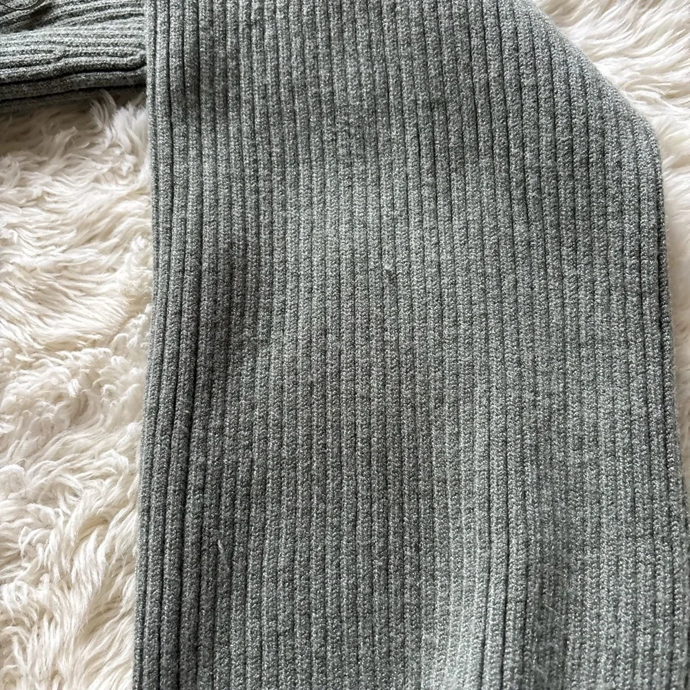 Zara Green Ribbed Women's Sweater - Picture 6 of 8